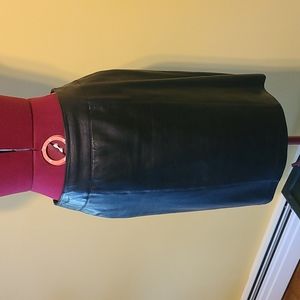 Danier Black Leather Skirt